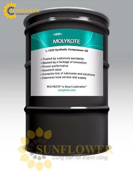 MOLYKOTE L-1232 Synthetic Compressor Oil – Dầu máy nén khí tổng hợp
