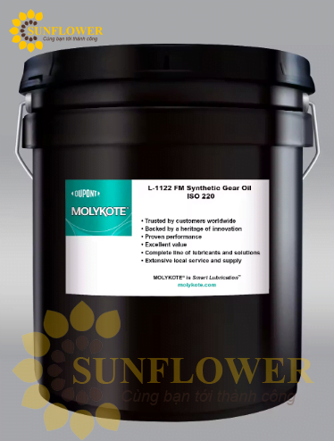MOLYKOTE L-1122FM Synthetic Gear Oil  – ISO 220 – Dầu bánh răng tổng hợp